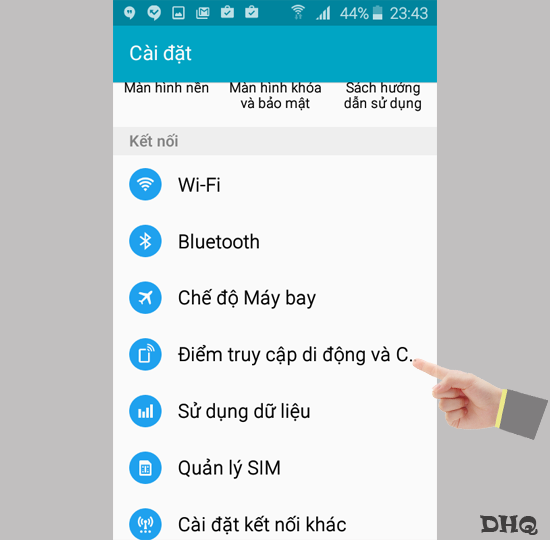 Chọn Điểm truy cập di động